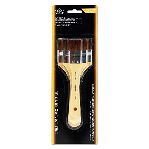 Royal and Langnickel Brown Camel Hair Large Area Brush - Pack of 3
