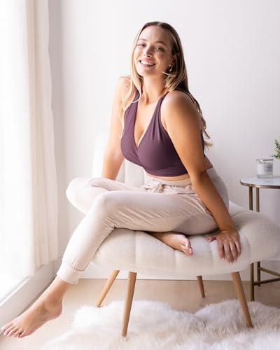 Image of Kindred Bravely Everyday Maternity Lounge Jogger Pants for Postpartum | Soft stretchy sweatpants with pockets and adjustable waistband. Breathable lightweight bottoms with relaxed fit for pregnancy