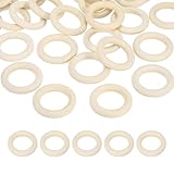 PATIKIL Anillos De Madera Natural De 55mm Paquete De 30 Anillos Redondos De Madera Para Manualidades Colgantes DIY Joyería Macramé Color Natural