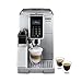 De'Longhi Dinamica ECAM 350.75.S Kaffeevollautomat mit LatteCrema Milchsystem, Cappuccino und Espresso und auf Knopfdruck, Digitaldisplay, 2-Tassen-Funktion, Großer 1,8 Liter Wassertank, Silber