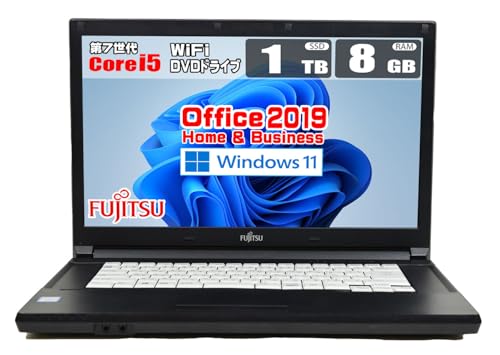 �y�����ςݕi�z �x�m�� FMV LIFEBOOK A577 / ��7���� Core i5 7200U / SSD 1TB / ������ 8GB / MS Office 2019 / Windows 11 / Wi-Fi/HD 15.6�C���` / DVDROM