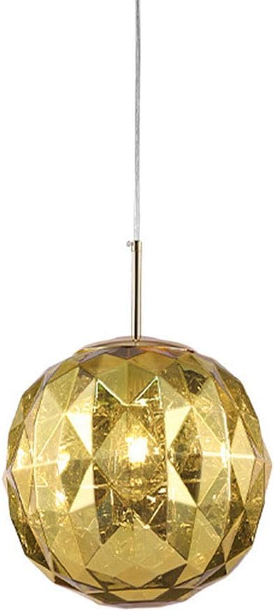 Lustre d'escalier E27 en verre suspendu créatif et luxueux doré