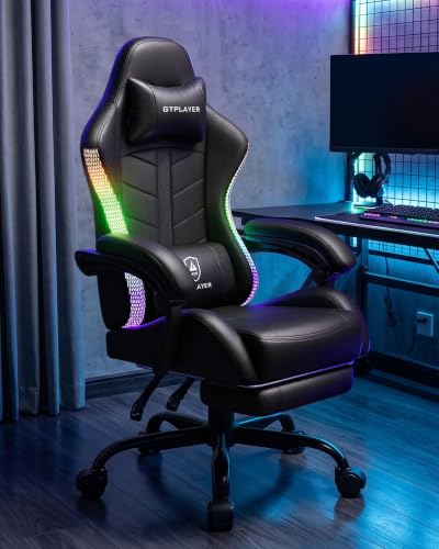 Image of GTPLAYER Gaming Chair, Computer Game Chair for Adults, RGB Black