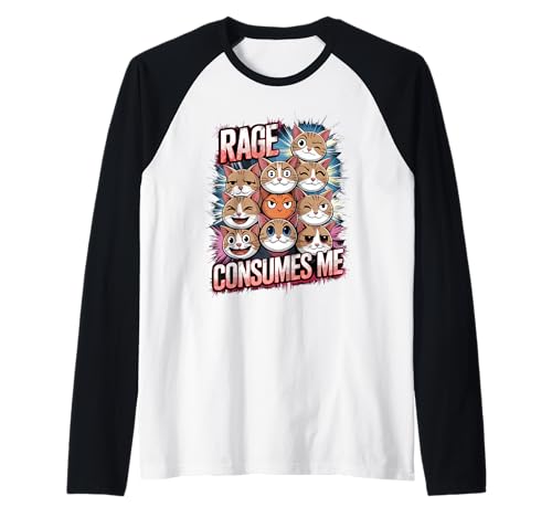 La rabbia mi consuma Maglia con Maniche Raglan