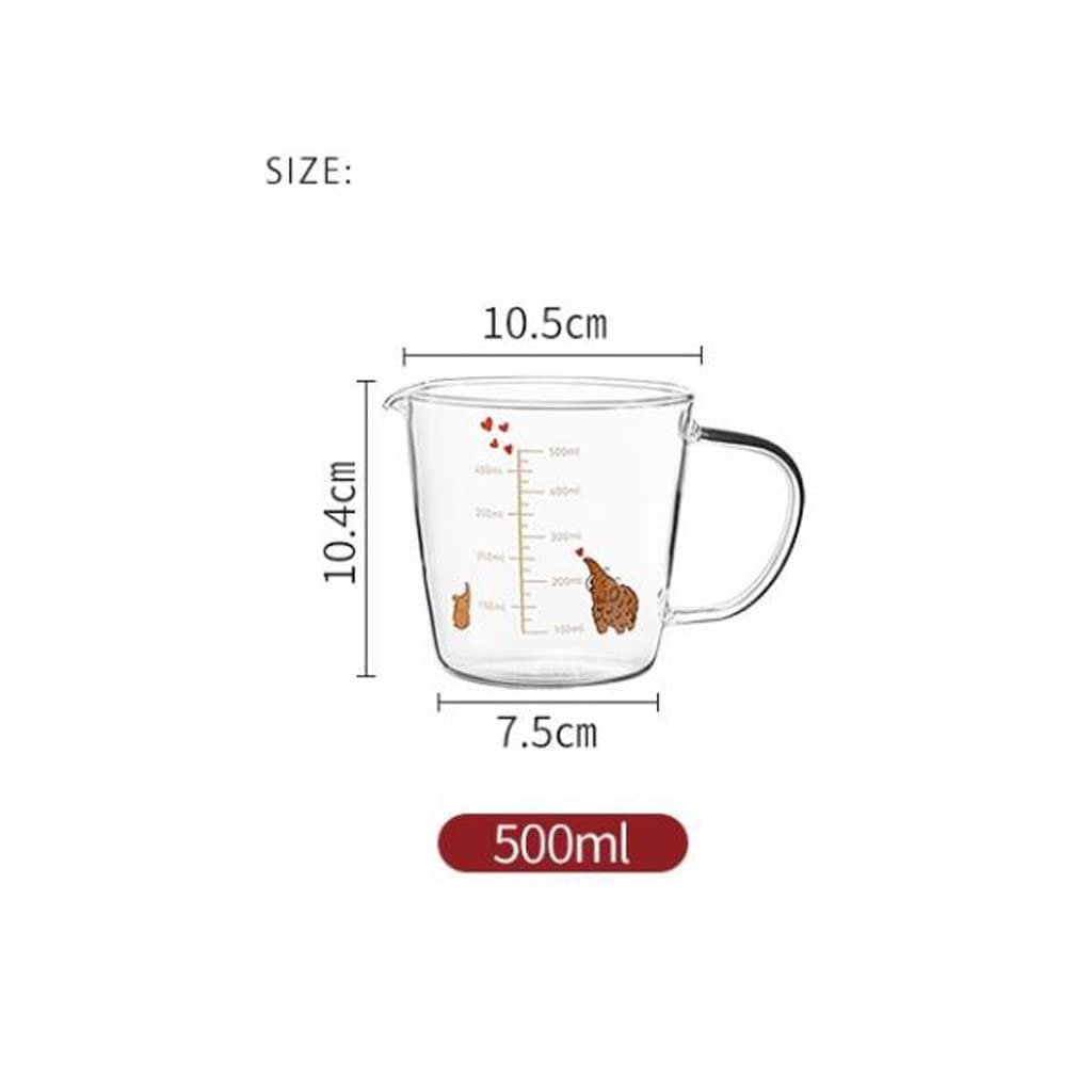 Tazas medidoras de Vidrio con Tazas graduadas for Uso doméstico Grado alimenticio Resistente a Altas temperaturas Tazas de Leche de Gran Capacidad for Hornear en la Cocina hueveras batidas
