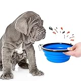 PETSATION – Faltbarer Hundenapf für unterwegs [Das Original] Reisenapf, Fressnapf & Wassernapf für Hunde - 350 ml Trinknapf, ideal für Reisen, Spaziergänge & Alltag – Leicht, kompakt (350ml, Blau)