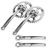 Protección duradera de la superficie: tratamiento de recubrimiento de plata, que mantiene la apariencia y funcionalidad de sus juegos de bielas como un accesorio de bicicleta confiable en cada viaje, piñón de cigüeñal, pieza de reparación de bicicletas