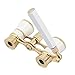 OPO Opera Theater Horse Racing Glasses Binocular Telescope with Handle (White with Gold Trim) 3X25