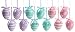 Easter Egg Ornaments 3 Assorted Designs Holiday Gift Home Decor- Set of 12