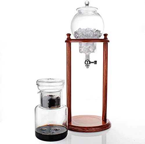 600ml 1000ml Cold Brew Drip Coffee Maker Reusable Glass Filter Tools Espresso Dripper Coffee Pot Ice Water Drip Coffee Machine (Color : Gold Size : 600ml) (Gold 600ml) image 5