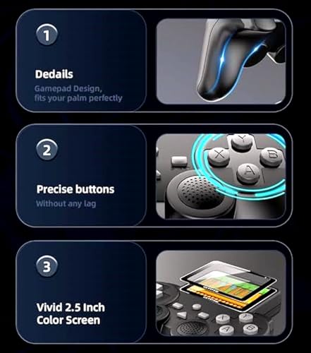 Image of NextTech UHD Console with Retro Built-in Games | Portable Handheld Video Game Console for Kids and Adults with Wireless Joystick Controller