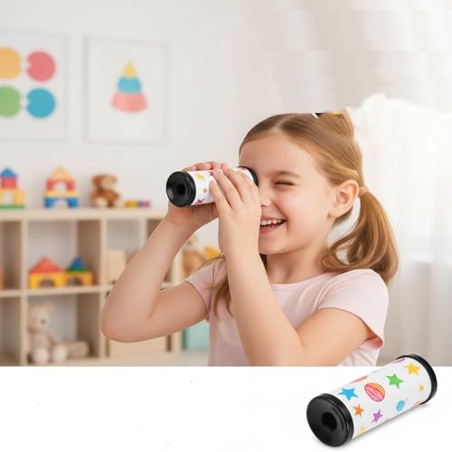 Dranvosk 10 Sets DIY Kaleidoscope Kit for Kids - Blank Classic Kaleidoscope Making Kit,Creative Preschool Science Toy for Children,Halloween Goodie Bag Supplies