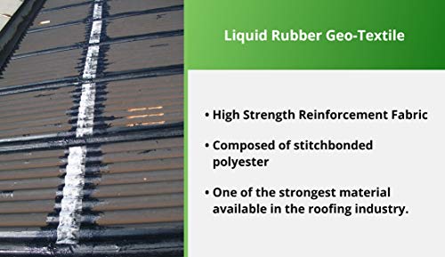 Liquid Rubber Geo-Textile - Fix Leaks - Repair and Restore - Easy to Use 4 Inch x 50 Foot Roll