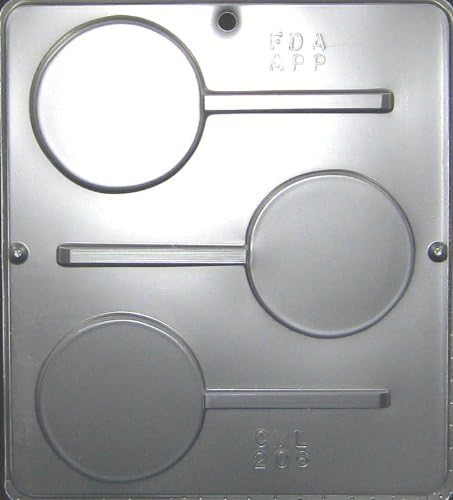 Molde de caramelo de chocolate con piruleta de 3 pulgadas de diámetro 206