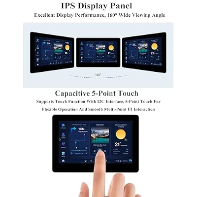 ESP32-S3 4.3inch Capacitive Touch Display Development Board, 5-Point Touch Screen IPS LCD 800480, 32-Bit LX7 Dual-Core Processor Up to 240MHz, Support Wi-F-i & Bluetoo-th Onboard CAN RS485 I2C Ports