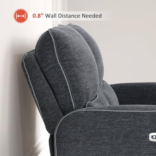 Image of MCombo 60 in Wall Hugger Reclining Loveseat Recliner, RV Sofa 6924 (D-Grey)