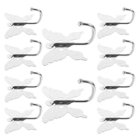 Toyvian Stainless Steel Butterfly Wall Hooks Coat Rack for Hanging Hats Coats Keys Towels Space-Saving Wall Hanger for Home Organization and Decoration
