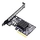 Chenyang PCI-E X4 auf USB 3.2 Typ-E Frontplatte Sockel PCI Express Gen2 20Gbps Erweiterungskartenadapter