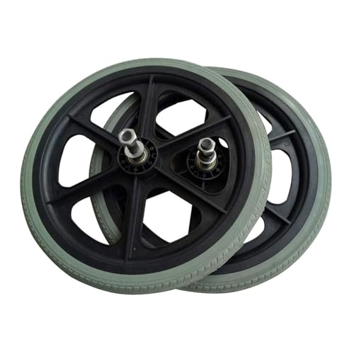 LHX 16-inch Wheelchair Rear Wheel Accessories Solid Wheels Wear-Resistant and Non-deforming Pneumatic-Free Tires Durable ABS Wheels