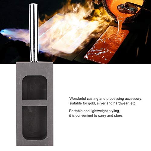 Molde de lingote de grafite Molde de grafite Conjunto de lingote para fundição(2kg)