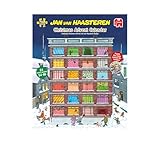 Jan Van Haasteren Christmas Advent Calendar - 24 Days of Puzzles, Puzzle the Scene Behind the Curtains - Fun 54 Piece Adults Puzzle & Comic Puzzle -100% Recycled Cardboard Jigsaw Puzzle for Adults