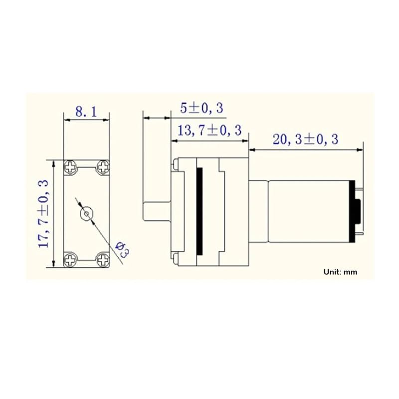 Diaphragm Pump M20 air Pump Small Booster Pump DC 3V 0.9W for Wrist for Aquarium Fish Tank Pump