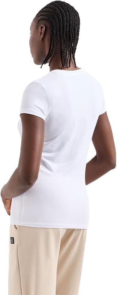 Armani Exchange Womens Mini Metal Logo V Neck Tee - Image 2