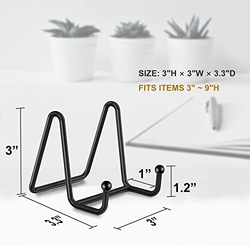 Plate Stands For Display, 3Pack 3Inch Plate Holder Display Stand, Metal Frame Holder Stand For Book Holder, Picture Stand, Decorative Plate Stand, Photo And Platter, Tabletop Art #TOP1