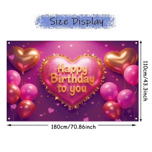 Image of Birthday Banner Backdrop for Women & Girls