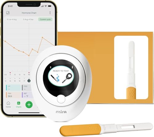 Image of Mira Menopause and Perimenopause Test Kit for Women, Track Follicle Stimulating Hormone (FSH) Levels, Digital Fertility Tracker + 10 FSH Test Strips, Monitor Fertility Status at-Home with Mira App