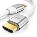 Produktbild CSL - 8K HDMI Kabel, 4 m, 8K@120Hz, Extra-Kupfer für schnelles Ultra HD, kompatibel mit HDMI 2.0, High Speed mit Ethernet, unterstützt 3D-Formate, mit ARC, Blu-ray/PS5/Xbox Series X/Switch, Weiß