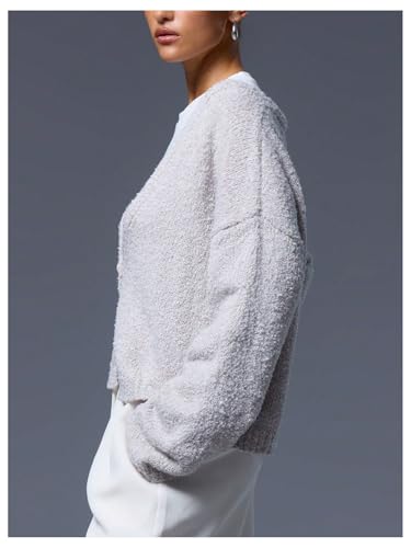 Floerns Women's Casual Long Sleeve Cardigan V Neck Oversized Knitted Sweater2