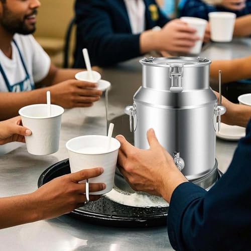 Stainless Steel Liquid Transport Bucket with Tap - Durable, Leak-Proof, Easy Pouring, Ideal for Home, Kitchen, & Outdoor Use - Perfect for Beverages & Water Storage,Capacity-7L