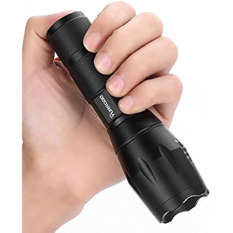 LED Torch Tactical Military Police Pocket Tactical Flashlights Waterproof Rechargeable Zoomable Cover