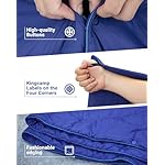 KingCamp Ultralight Camping Blanket, Packable Down Alternative Puffy Wearable Blankets Weatherproof Warm Package Quilt with Snap Buttons for Outdoor Hiking Travel Picnic Stadium (69" L x 53" W, Navy) - Image 5