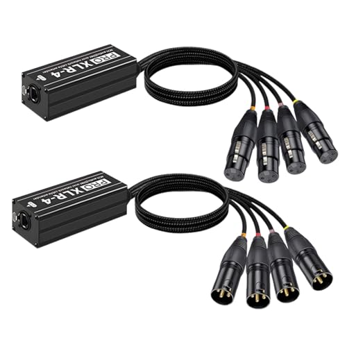 �v���t�F�b�V���i�� 4 �E�F�C XLR �l�b�g���[�N�P�[�u���G�N�X�e���_�[ DMX512 XLR �I�X/���X�}�C�N�~�L�T�[�ƏƖ�����X�e�[�W�T�E���h�X�v���b�^�[�{�b�N�X�p