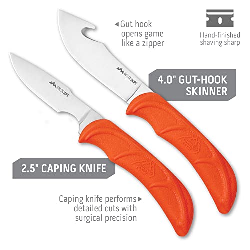 Outdoor Edge Wildpak, 8-Piece Hunting Knife Set, Field Dressing & Game Processing Kit - Gut Hook Skinning Knife, Boning Knife, Caping Knife, Knife Sharpener, Saw, And Rib Spreader, In Hard-Side Case #TOP2