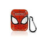 Compatible for AirPods 2nd & 1st Generation Case for Spiderman with Keychain TPU Cover Shock-Absorbing Scratch-Resistant Protective Case Cover