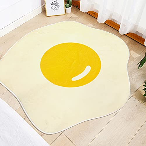 Ustide Yolk Egg Shaped Rug 47 Inch, Soft Kids Area Carpet Large Kids Bedroom Rug Washable Nonslip Cartoon Rug #TOP17