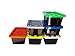 Storage Bins - Heavy Duty Stackable Storage Containers with Secure Lids - Plastic Storage Bins for Closet Organization, Toy Storage, Store School and Office Supplies. (6-Pack) By Safari USA