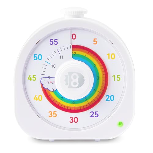 Image of Visual Timer for Kids 60Min /12H Dual Countdown Timers with Magnetic Sticker | Rechargeable Timer with Pomodoro Mode, ADHD Time Management Tool for Classroom Kitchen Office, Silent Operation