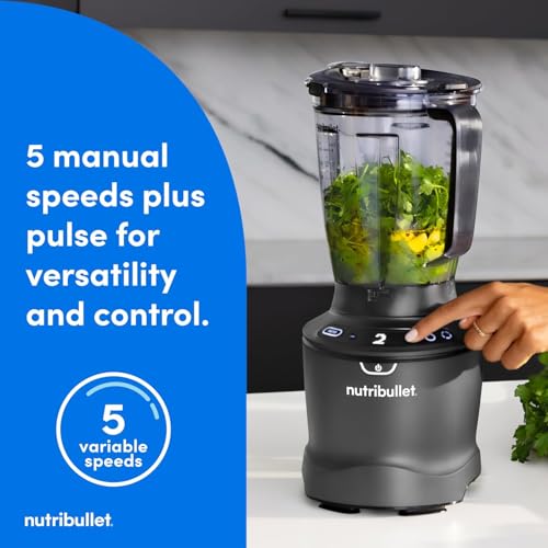 nutribullet SmartSense 5-speed, full-size blender, 1400 Watt- Gunmetal Gray by NutriBullet - Image 2