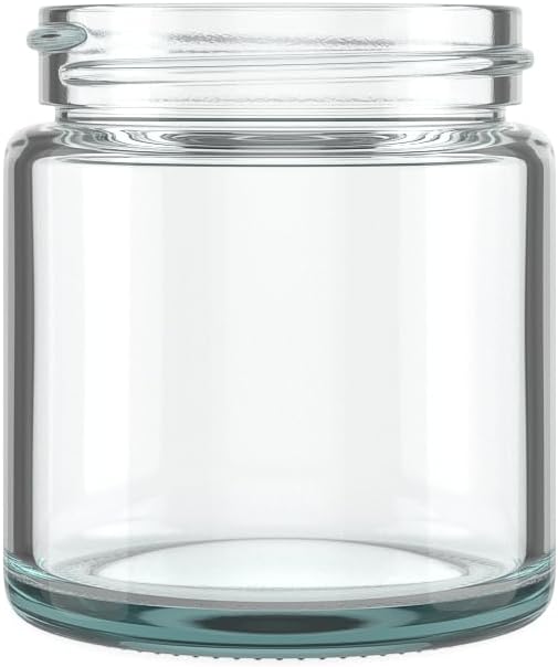100 Pack – 3oz Straight Sided Glass Jars with 50/400 Thread – Smell Resistant, Air Resistant, BPA Free Bulk Packaging for Food, Cosmetics, Health Products, & More (Clear)