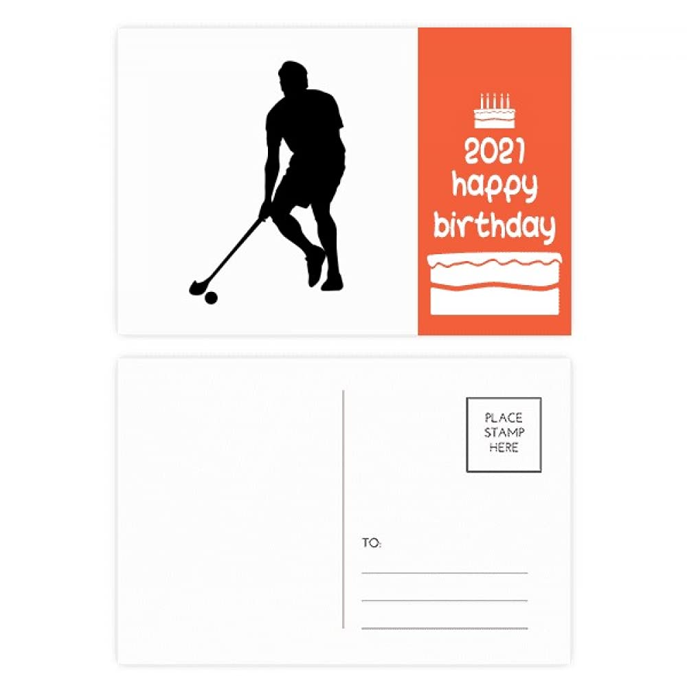 DIYthinker Physical Education Hockey Sports Running Happy Birthday 2021 Postcard Set Thanks Card Mailing