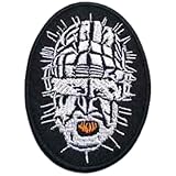 Bebuz Pinhead Hell Stickerei Bügelbilder für Kleidung Aufnäher Applikation für DIY Handwerk Denim Jacken Jeans Rucksäcke
