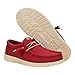HEYDUDE Men's Wally Canvas Chili Size 11, Men’s Shoes, Slip-on Loafers, Comfortable & Light-Weight