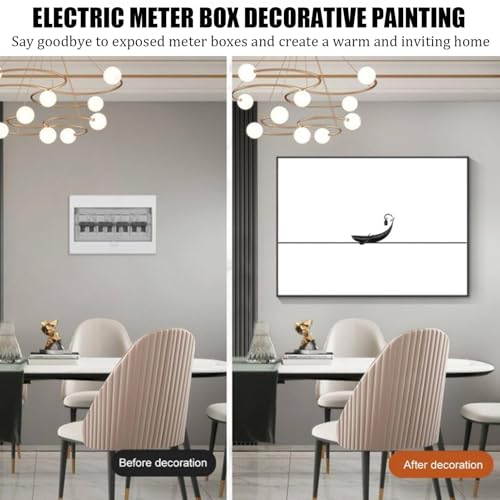 Cacher tableau électrique avec la peinture YVYKFZD 50x70cm - 4