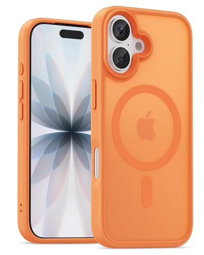 Image of UNBREAKcable Magnetic for iPhone 17 Case 6.3-Inch, Compatible with MagSafe, Full Camera Protection, Built-in Magnetic Ring, Drop Protection Shockproof Slim Phone Cover - Orange