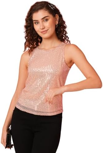 Globus Women's Embellished Regular Fit Top (S23WPOBLKNIT0398- Gold