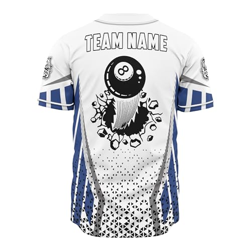 Camiseta de béisbol personalizada estilo fanático de billar con diseño 3D de sóftbol miniatura 4